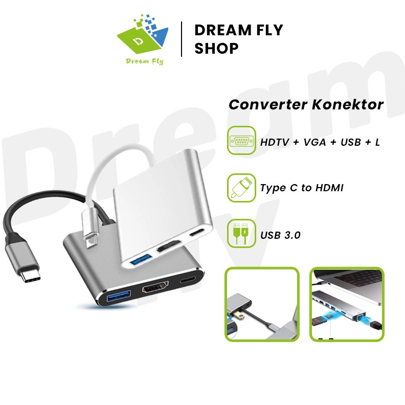 4 in 1 USB C TypeC To HDMI Adapter 5 IN 1  6 IN 1 8 IN 1 Travel 4K VGA USB 3 Converter Konektor USB 