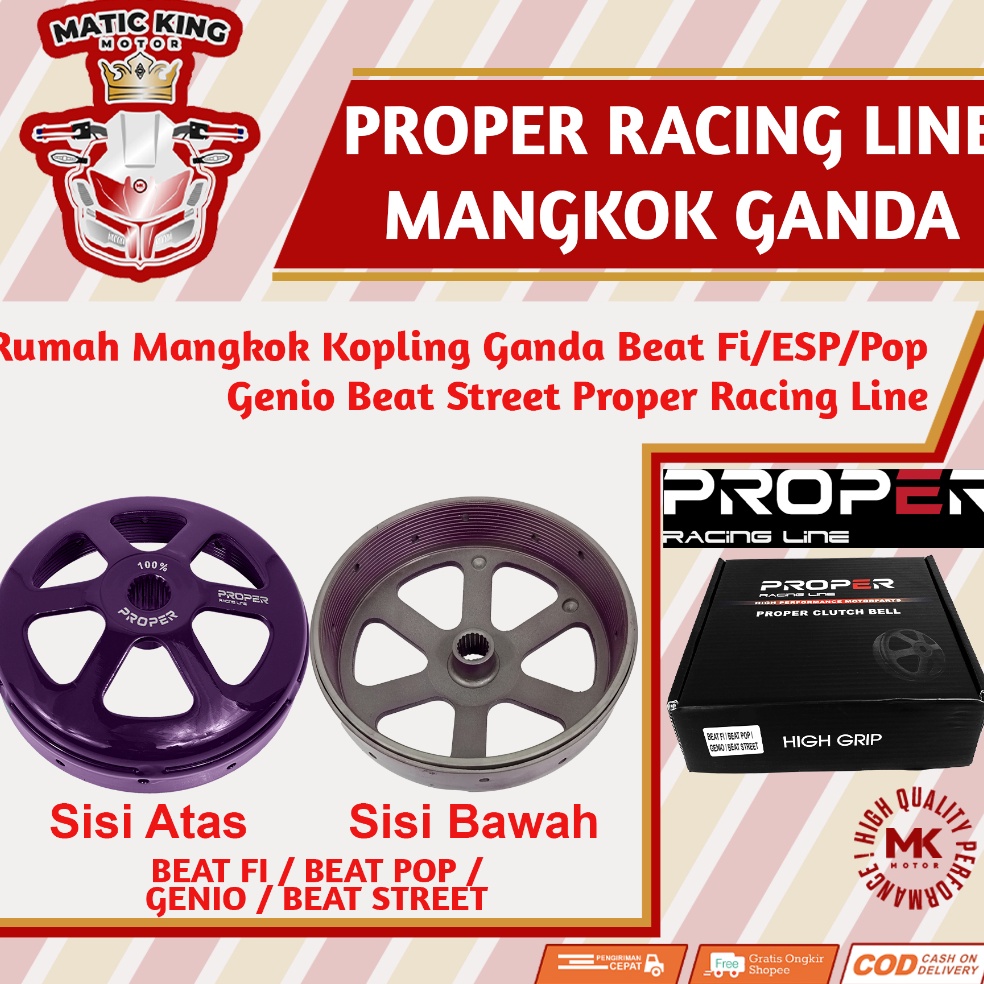 KODE N5V6 Mangkok Rumah Kampas Ganda Kopling Beat Vario Genio Scoopy 11 Fi eSP Deluxe POP Street K16