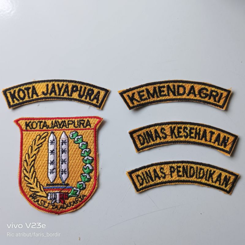 BED KOTA JAYAPURA BET BORDIR PEMKOTA JAYAPURA LOGO PEMDA PROVINSI PAPUA BETGE JAYAPURA KOTA BORDIR P