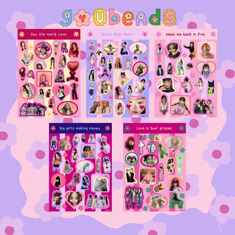 

(GYUBEADS) FLOWER WISHES STICKERS AESPA NEWJEANS IVE KIOF LESSERAFIM (READYSTOCK)