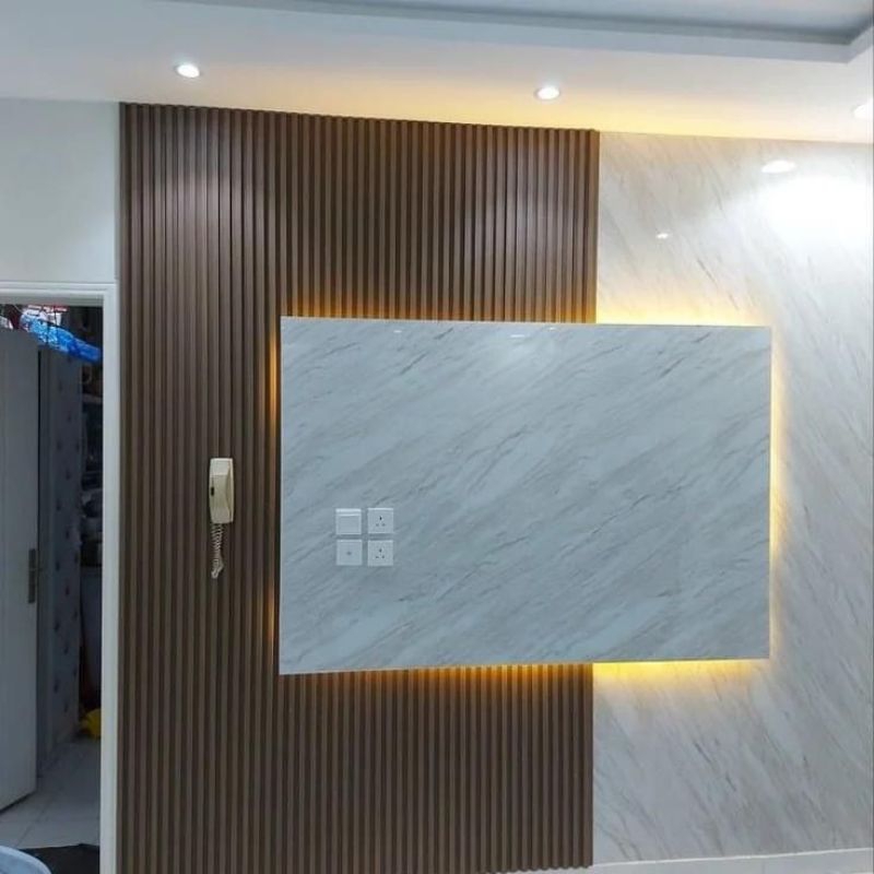 Backdrop tv gantung minimalis uk 160*100cm(costum bisa)