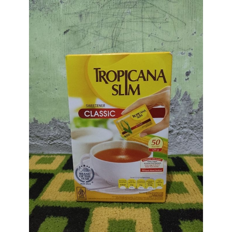 

Tropicana Slim Pemanis Rendah Kalori Classic 50 x 2,5 g