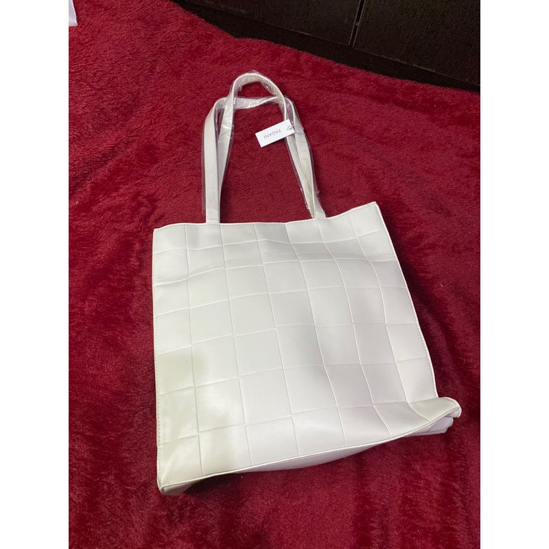 TOTEBAG PUTIH BRANDED / CUCI GUDANG TAS BRANDED PU / TAS WANITA