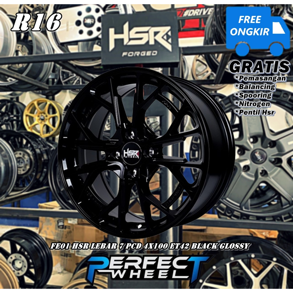 Velg Mobil Jazz Ring 16 HSR FE01 Velg Racing Lebar 7 Buat Agya Corolla