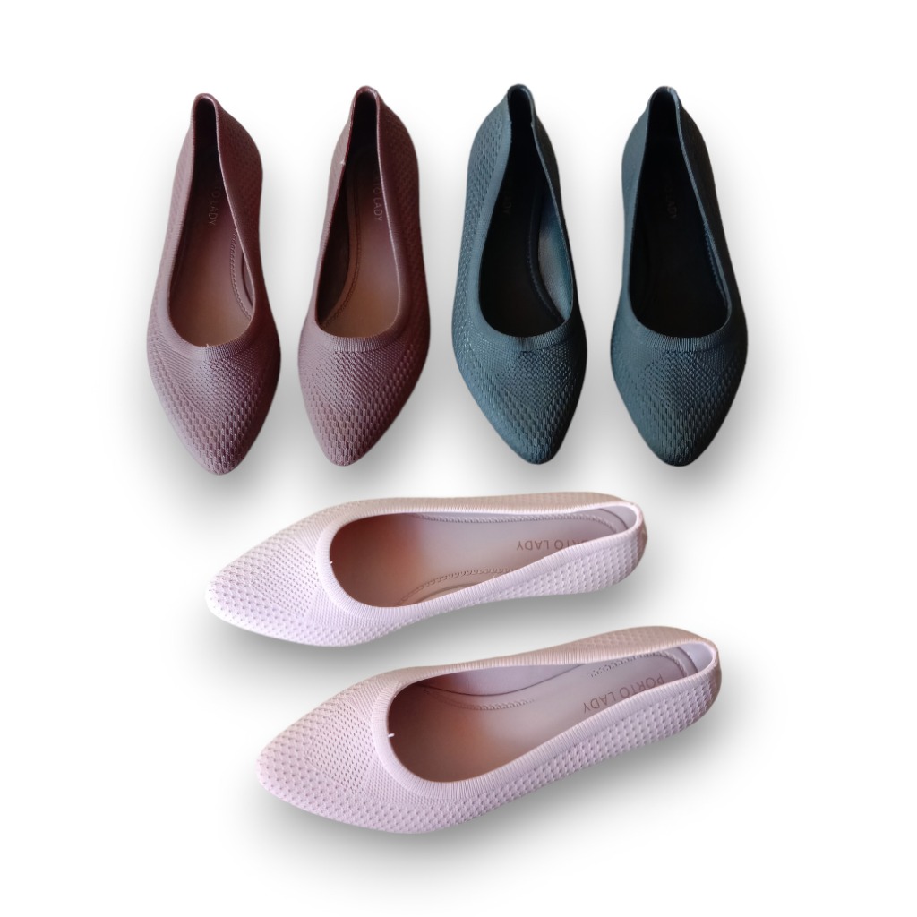 Porto Lady BTS - Sepatu Jelly Slip On Karet Wanita Anti Air Lentur & Elastis