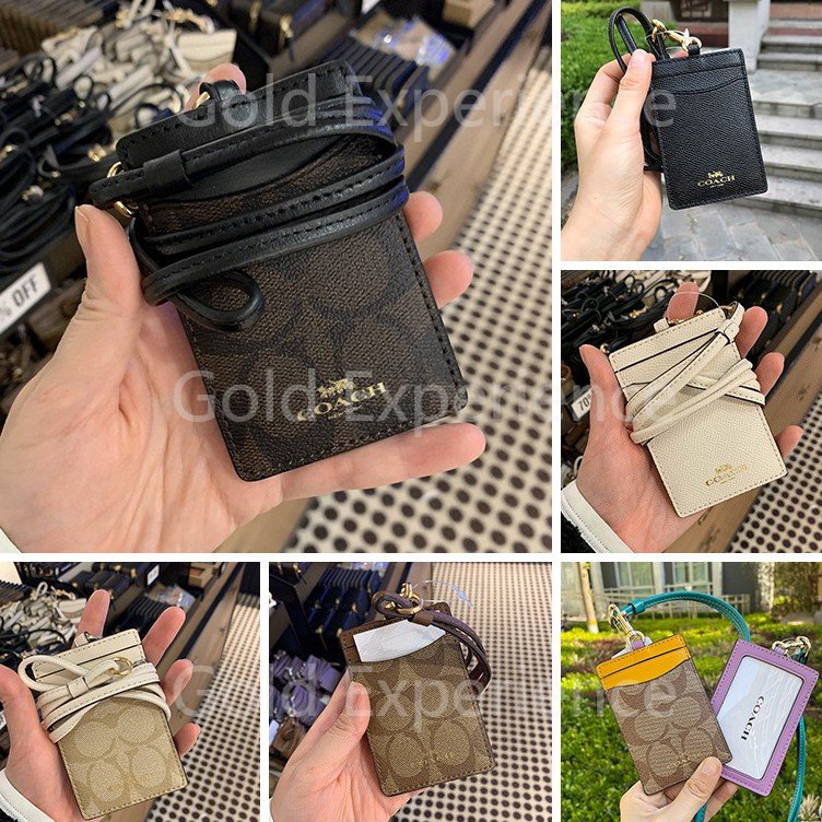 

KODE Q67V COACH lanyard Kartu kerjapemegang kartu id DIY klasik originalname tag holderSIX color