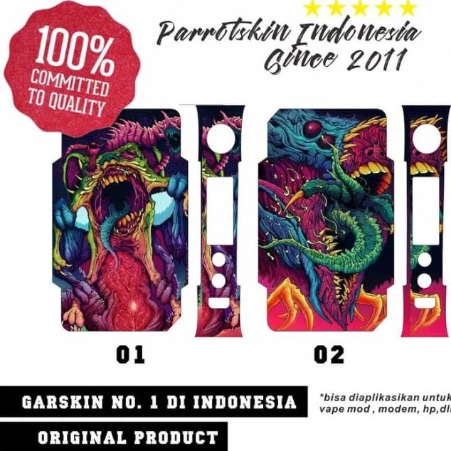 SPECIAL PRICE Garskin skin voopoo drag v2 mod monster liquid ed  free custom gambar