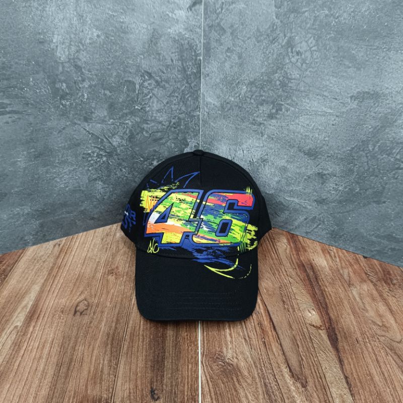 Topi Baseball VR 46 Hitam Art 1