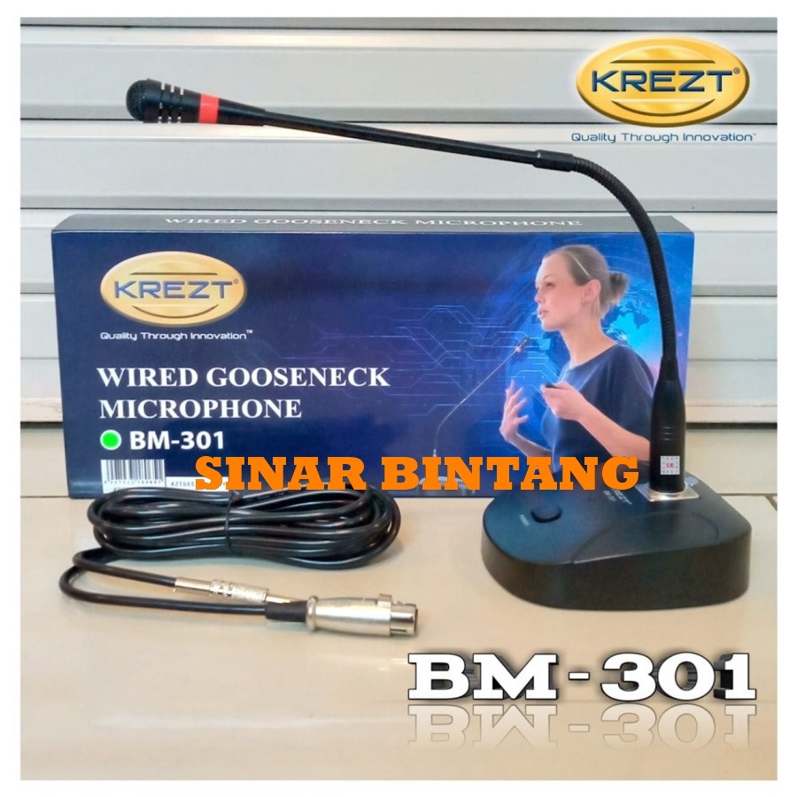 Mic Meja Krezt BM301 Mic Podium BM 301 Microphone Mimbar BM-301