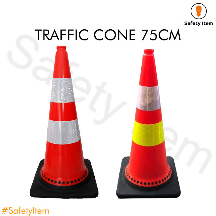 Traffic Cone Rubber 75cm Kerucut Lalu Lintas Karet