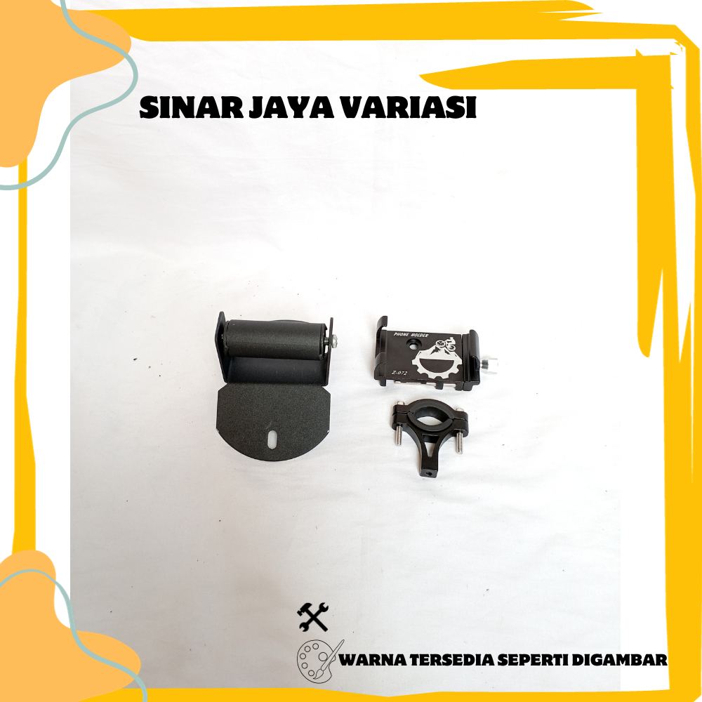 PAKET HOLDER GPS HP NMAX NEW PHONE HOLDER ALUMUNIUM STANG MOTOR BRAKET BRACKET BREKET HOLDER HANDPHO