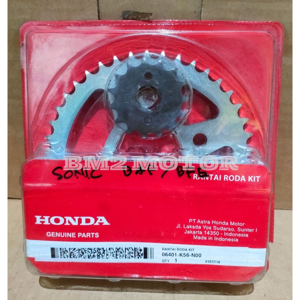 GEAR SET+RANTAI HONDA SONIC 150R 100% ORIGINAL HONDA 06401K56N00