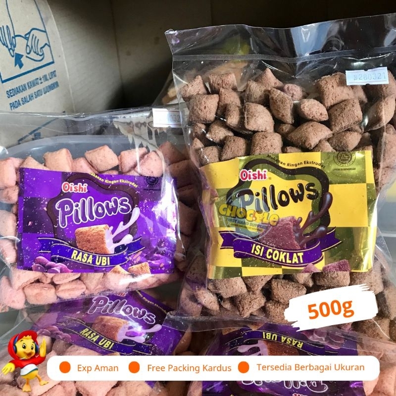 

PROMO 2.2 OISHI PILLOW 500G || PUSAT GROSIR SNACK & COKLAT KILOAN ORIGINAL II CEMILAN INDOFOOD II LEBARAN 2024