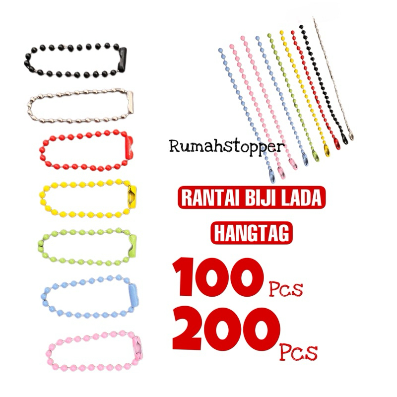 

Rantai biji lada / Rantai label / tali hangtag isi 200pcs
