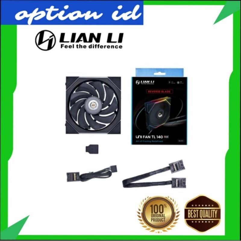 Fan Case LIAN LI UNI FAN TL-140 RGB REVERSE BLADE | TL140 140mm 14cm 1-Pack - Black