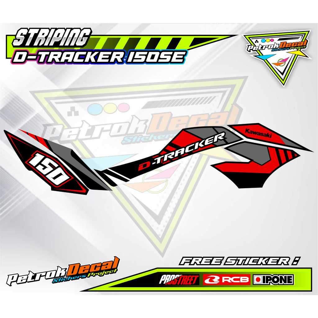 STRIPING VARIASI KAWASAKI D TRACKER / STIKER LIST MOTOR KLX D TRACKER