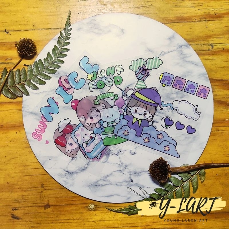 

Sticker Momo/ Sticker Gadis Kartun Korea Lucu Deco