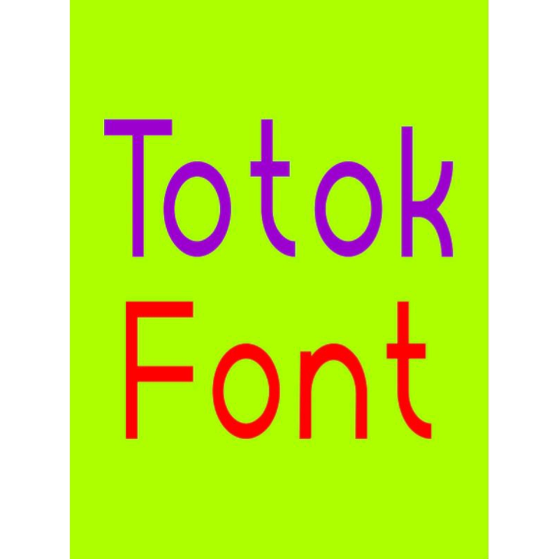 TotokFont Bebas pakai untuk Desain