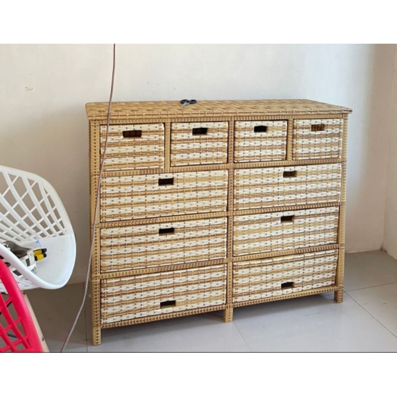 Lemari Rotan Sintetis/Lemari serbaguna/Lemari Baju/Lemari penyimpanan