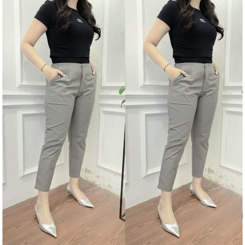 UI8 Celana Katun Stretch Fauzira 8/9 Celana Panjang Fuschia Baggy pants Fauzira