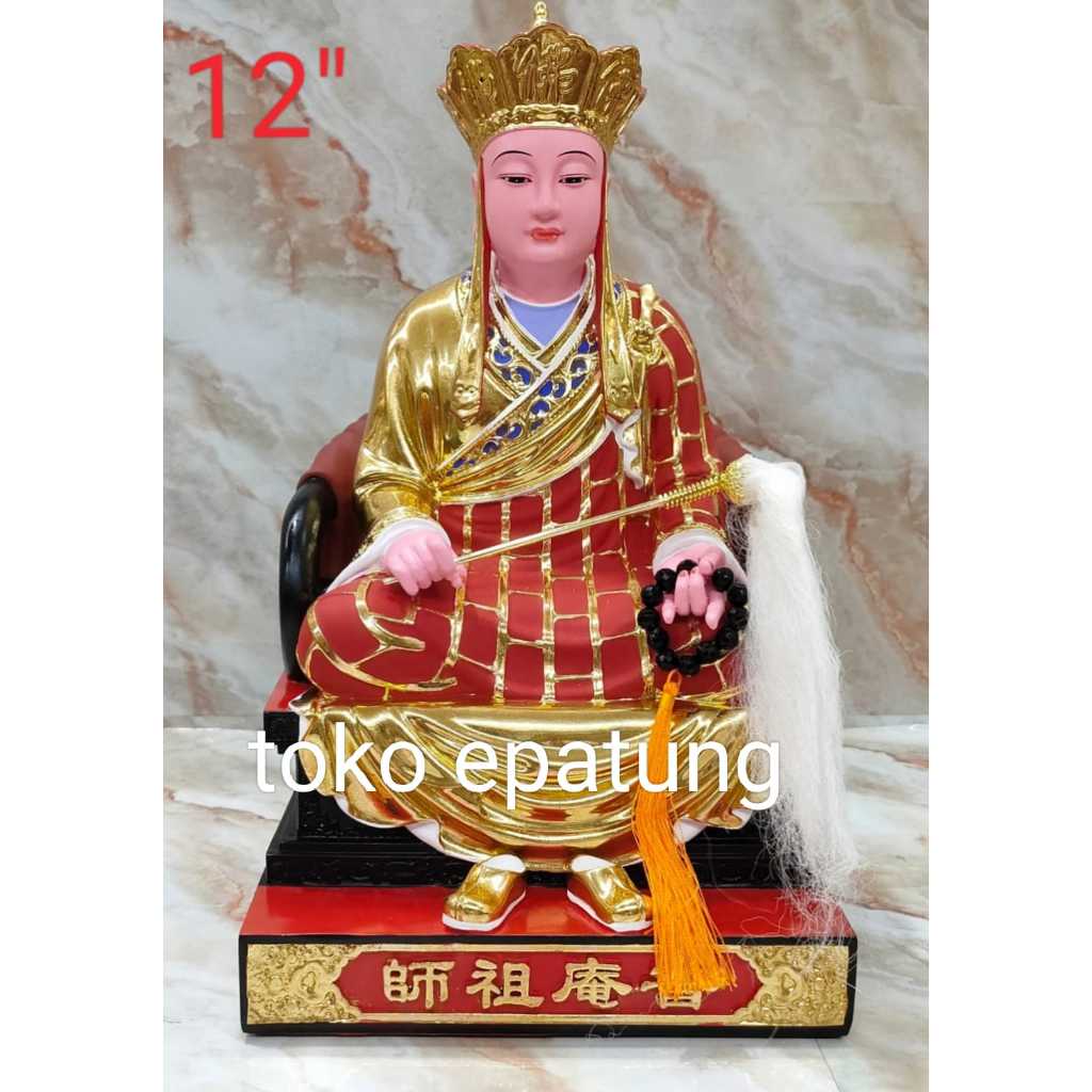 patung dewa poam hu co / po am - guru kwan kong - 12 inch - fiber - l2 - l24