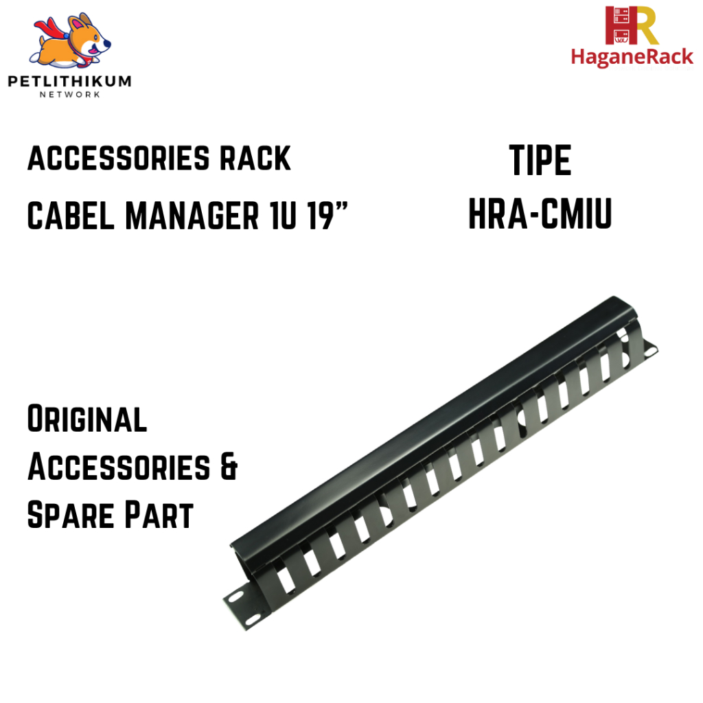 WIRE MANAGEMENT 1U - HORIZONTAL CABLE WIRING MANAGEMENT RACK SERVER