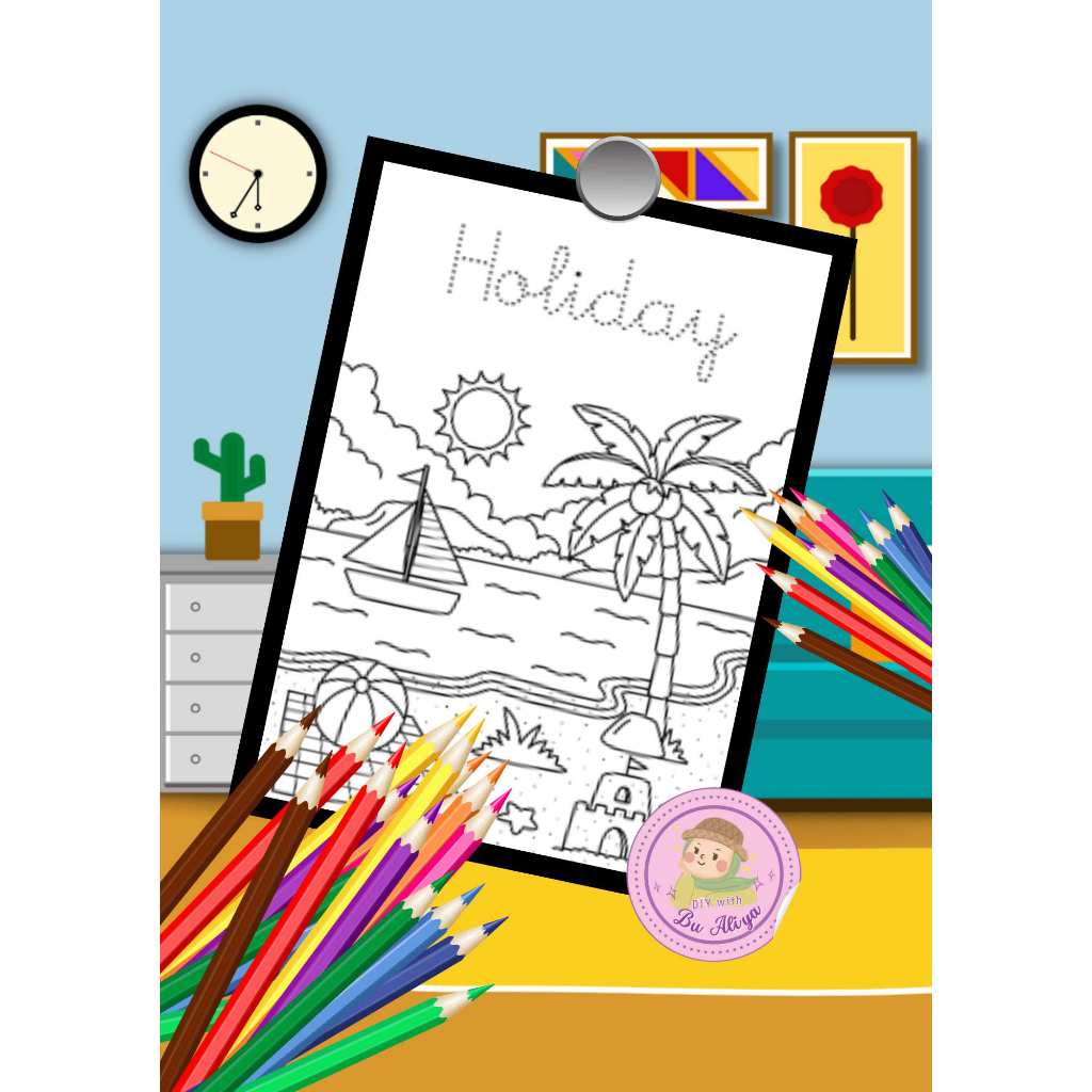 MEWARNAI EDISI PEMANDANGAN/SKETSA GAMBAR PEMANDANGAN/KERTAS LUKIS/SKETSA LUKIS/DRAWING SKETCH/LEMBAR