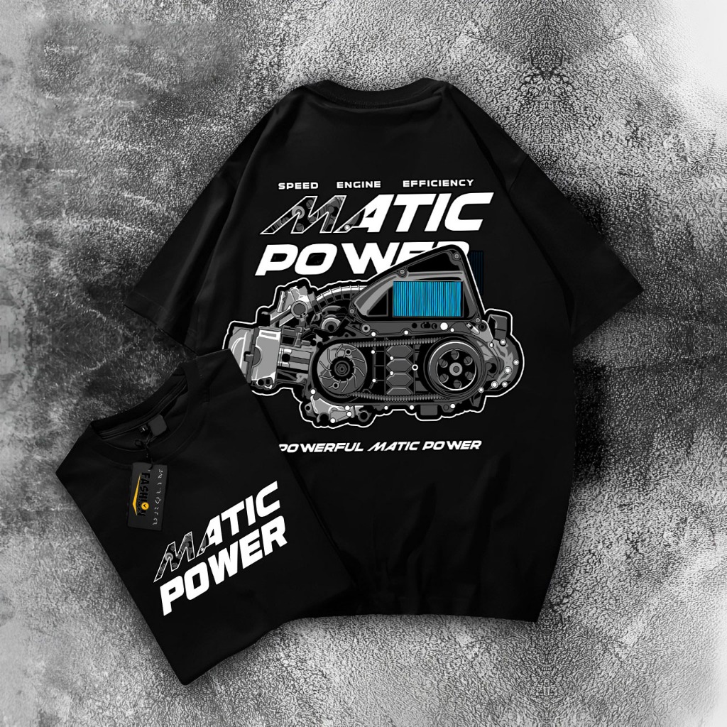 Kaos Matic Power Mesin Matic Kaos Racing Balap Racing Speed Sleep Engine Herex | KAOS MOTOR MATIC | 