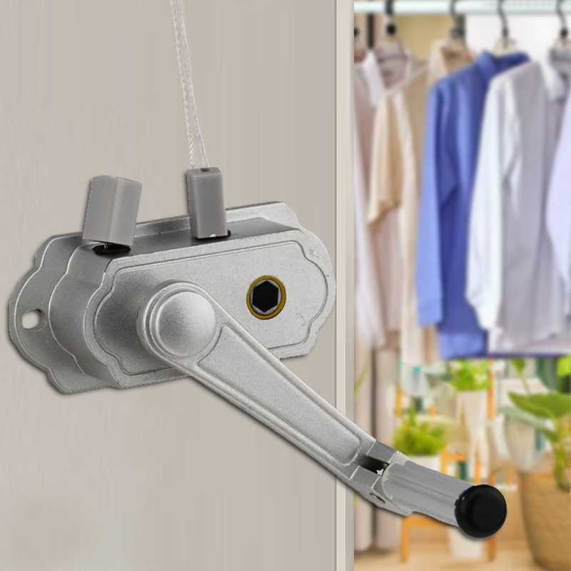 Engkol Jemuran Baju Lifting Kanopi Sliding Hanger Aluminium Gantungan Pakaian Atap Plafon Lipat Dind