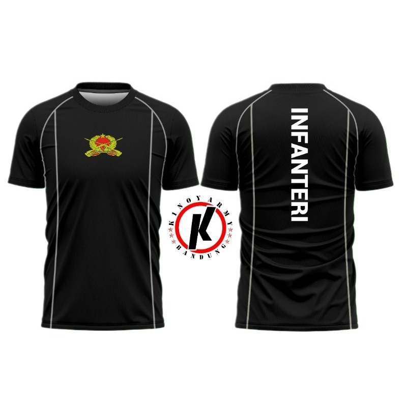 KAOS TNI /kaos/ INFANTERI BAHAN DRYFIT KAOS TNI PAKAIAN PRIA/WANITA