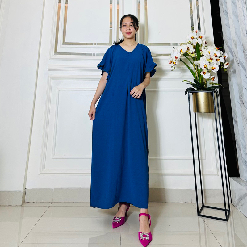 Daster busui jumbo ld 120 pb 120  kekinian  Murah  Baju daster Rumahan panjang bahan adem Crinkle Ai