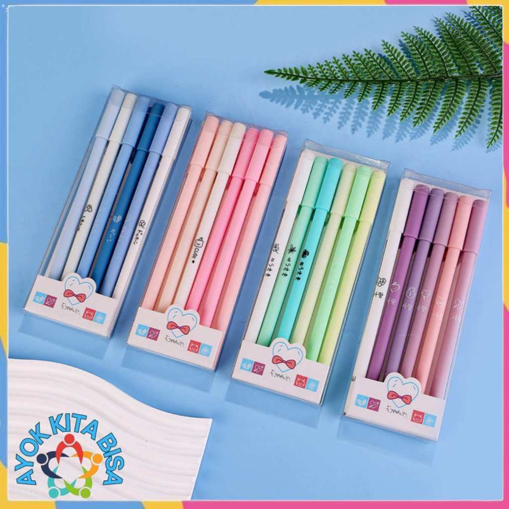 

AKB 1 Set 6Pcs Pena Gel 0.5mm Warna Pastel Pen Gel Aesthetic Pulpen Gel 6 IN 1 Warna Gradasi Pena Gel Set Morandi Color Bolpoint Tinta Gel Cair 6 Pcs Journaling Pen Alat Tulis Kantor Sekolah Lucu