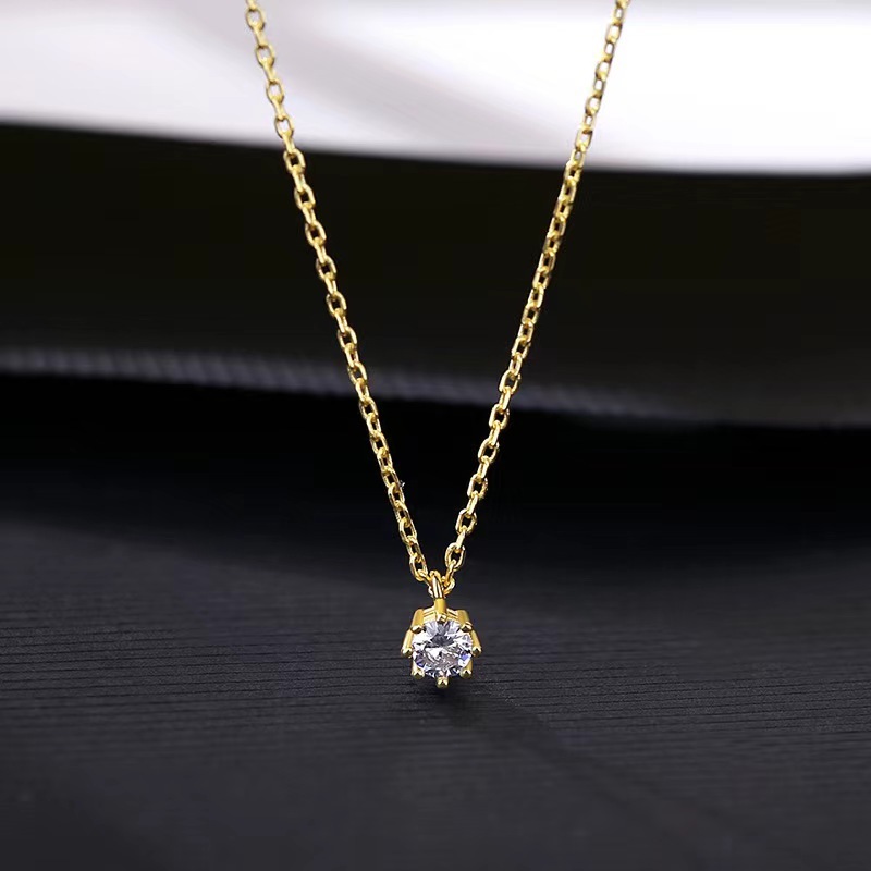 3mm moissanite diamond cute pendant for girls