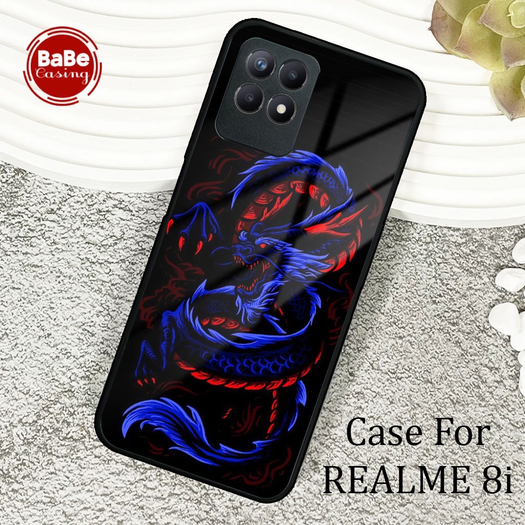 Case Realme 8i Terbaru - Casing Realme 8i - Motif Dragon Hardcase Premium Glossy - Softcase Hp Realm