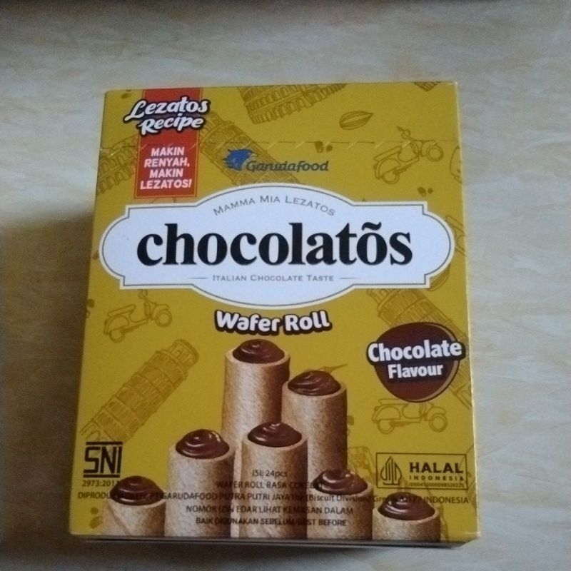 

Chocolatos wafer roll isi 24pc @17gr