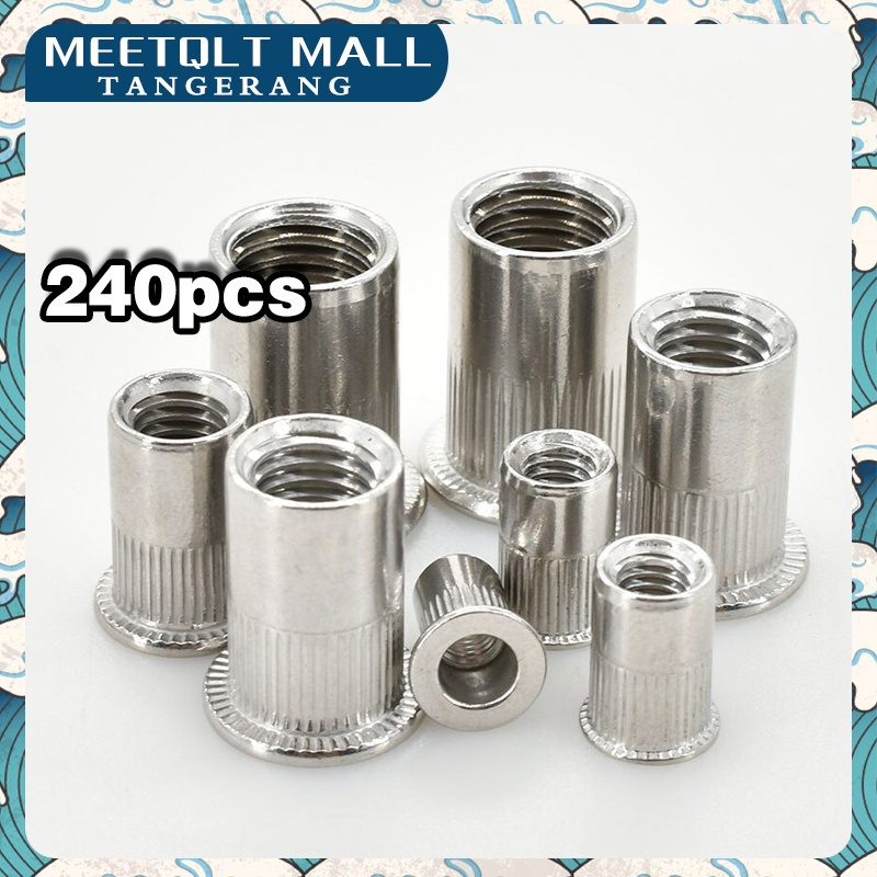 240pcs Mur Rivet Nut M3 M4 M5 M6/Mur Tanam/Rivnut/Nut Rivet