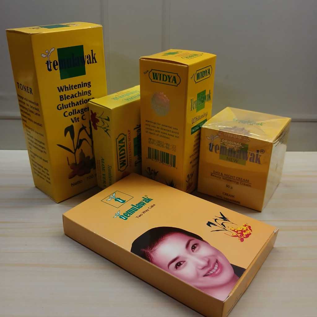 6in1 paket TEMULAWAK( cream siang&malam.toner.serum.sabun.bedak )