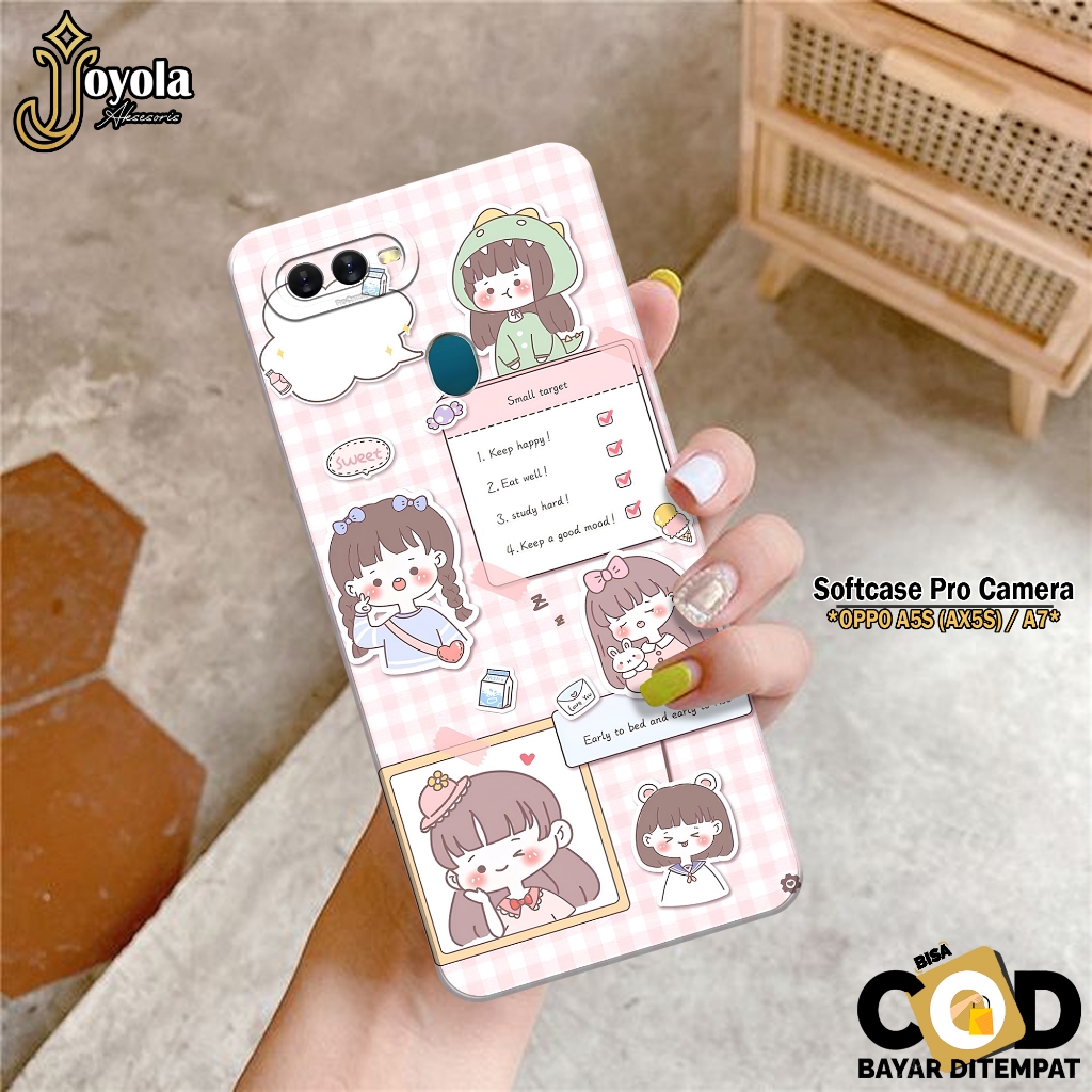 Case Hp OPPO A5S / AX5s / A7 - Casing Hp OPPO A5S / AX5s / A7 - JOYOLA - Fashion Case Kartun - Case 