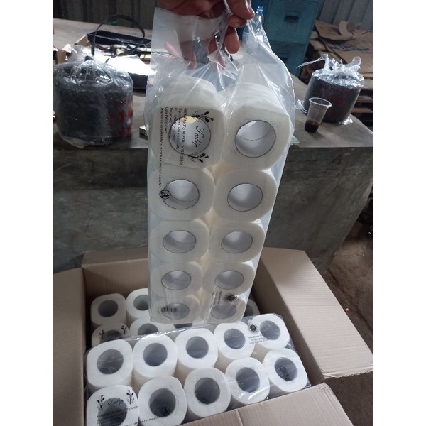 Tisu TULIP ROLL 1 PACK ISI 10 ROLL - Tisu roll beremboss - tisu toilet / TISSU TOILET TULIP ROLL