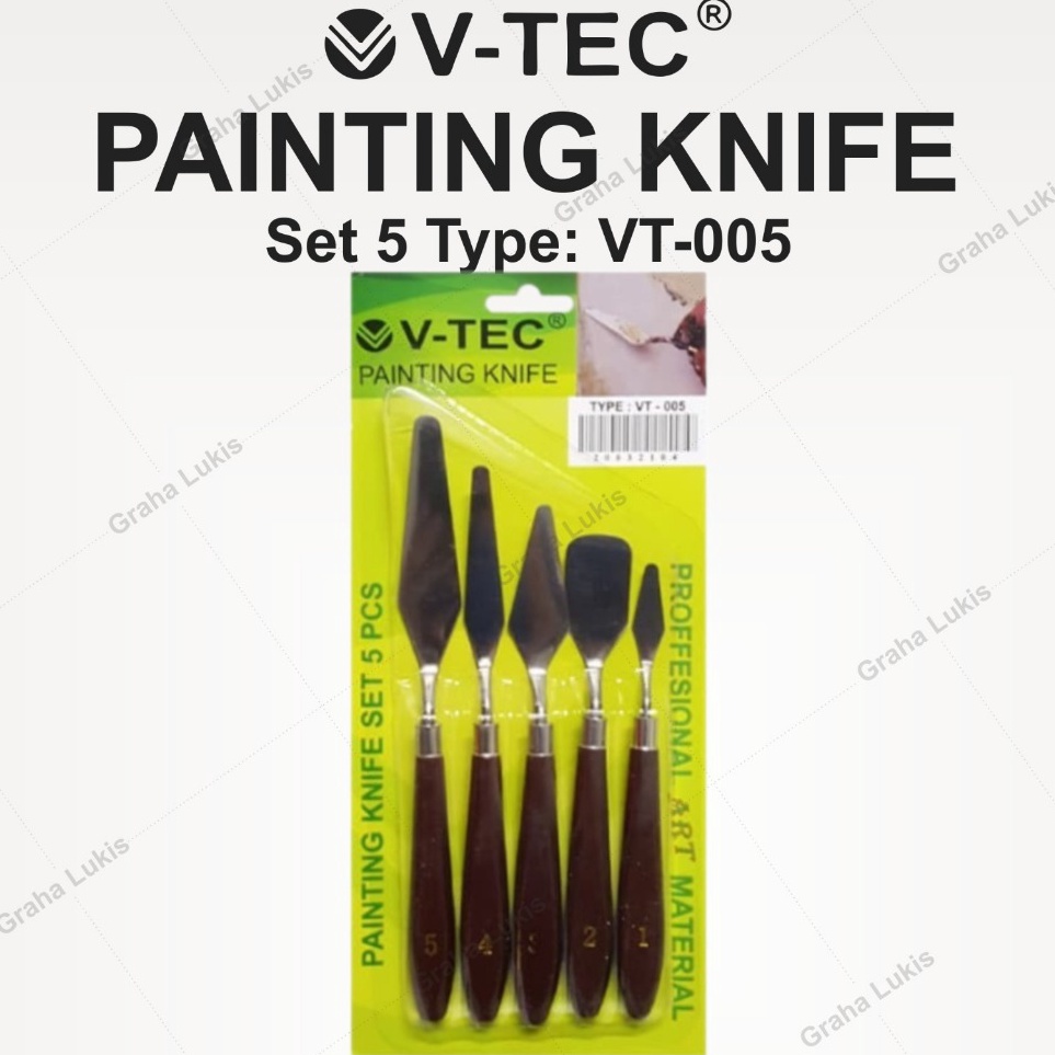 

KODE M5N VTec Painting Knives Set 5 Pisau Palet VT5 VTec Painting Knives
