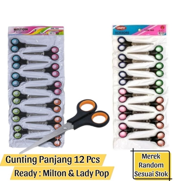 

KODE K5U8 12pc GUNTING PANJANG MURAH 6 INCH STAINLESS STEEL TAJAM