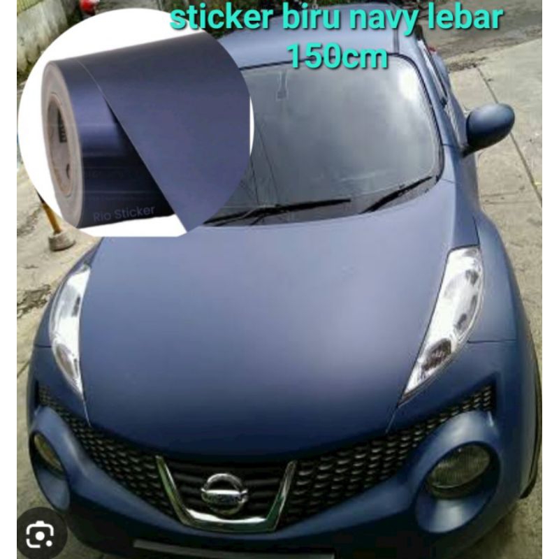 stiker skotlet biru navy metalik  lebar 150cm scotlite mobil warna biru navy dof