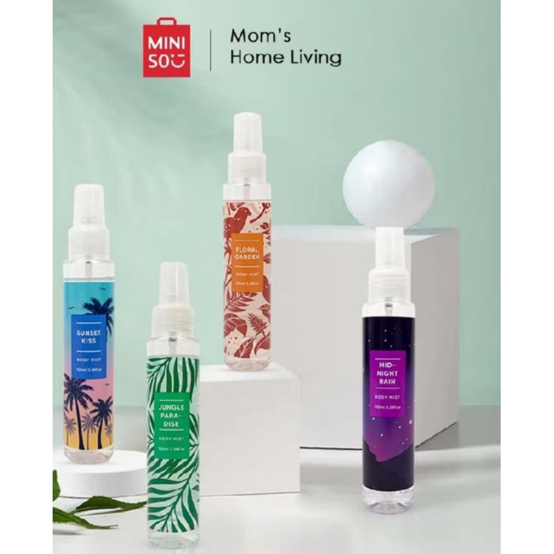 COD Miniso Body Mist Floral Garden Sunset Kiss Midnight Rain Jungle Paradise
