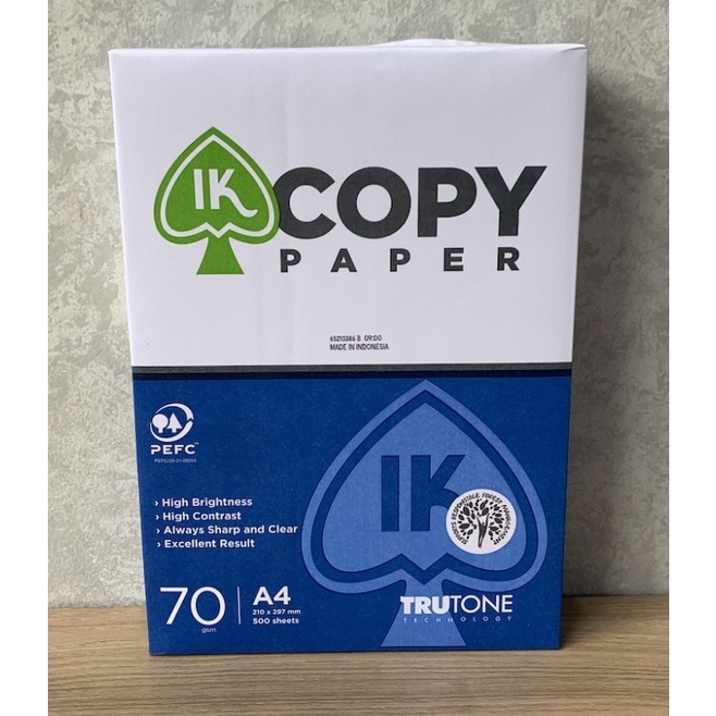 

KODE J6W Kertas HVS Kertas Photocopy A4 7 gr IK COPY PAPER