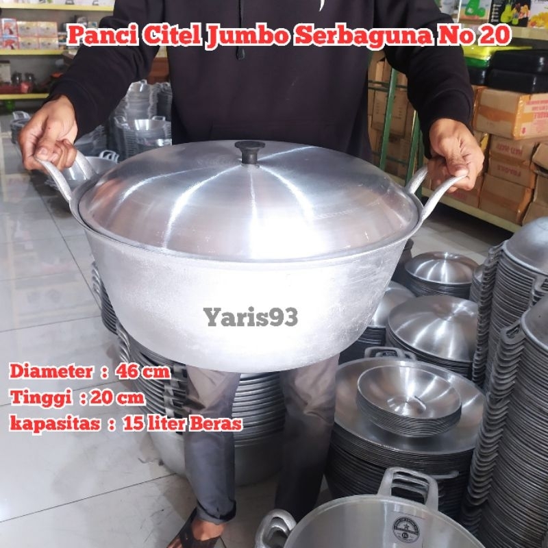 Panci Citel Sebaguna super Jumbo No 20 Panci BINTANG SATU alumunium tebal termurah