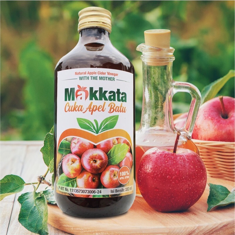 

CUKA APEL Batu Malang MAKKATA Organic Apple Cider Vinegar Original 100% Apel Utuh