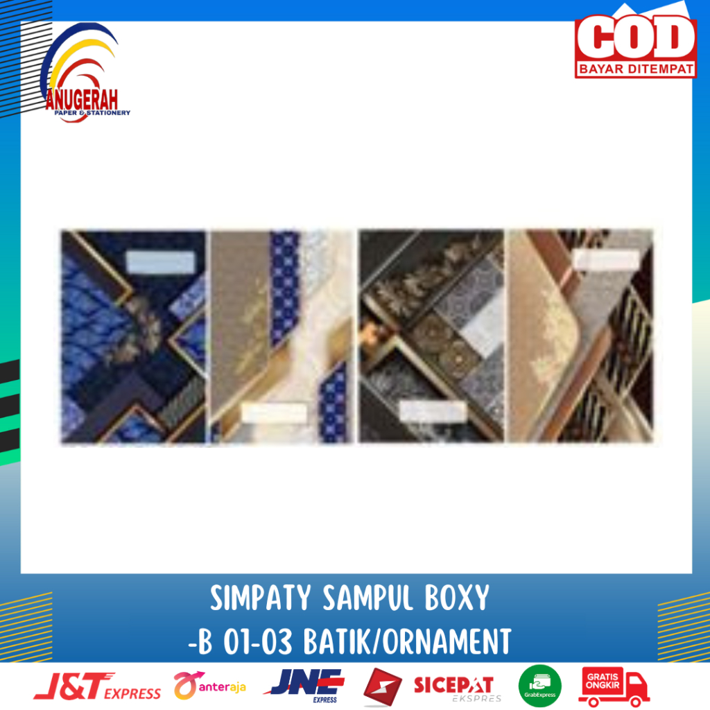 

SIMPATY SAMPUL BOXY SB-B 01-03 BATIK/ORNAMENT (PAK)