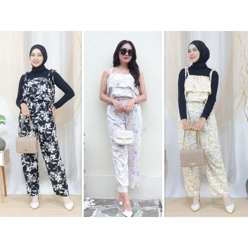 Glamour Outfit Long Jumpsuit Pakaian Wanita Tanpa lengan Jumpsuit 1011 (Size S-XL)