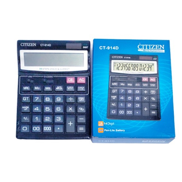 

KODE V6M3 Kalkulator Citizen type CT 914 D Calculator Jumbo 14 Digit CT 914D