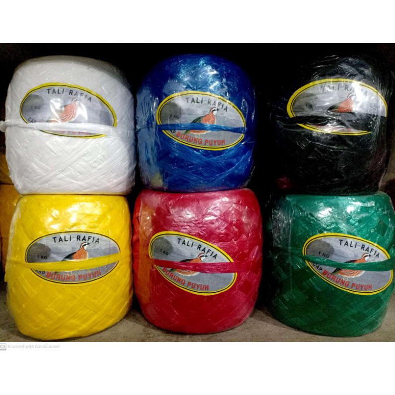 

KODE X8S Tali Rafia Cap Puyuh 1 Kg Warna Warni Merah Biru Hijau Hitam Putih Kuning 1 gram